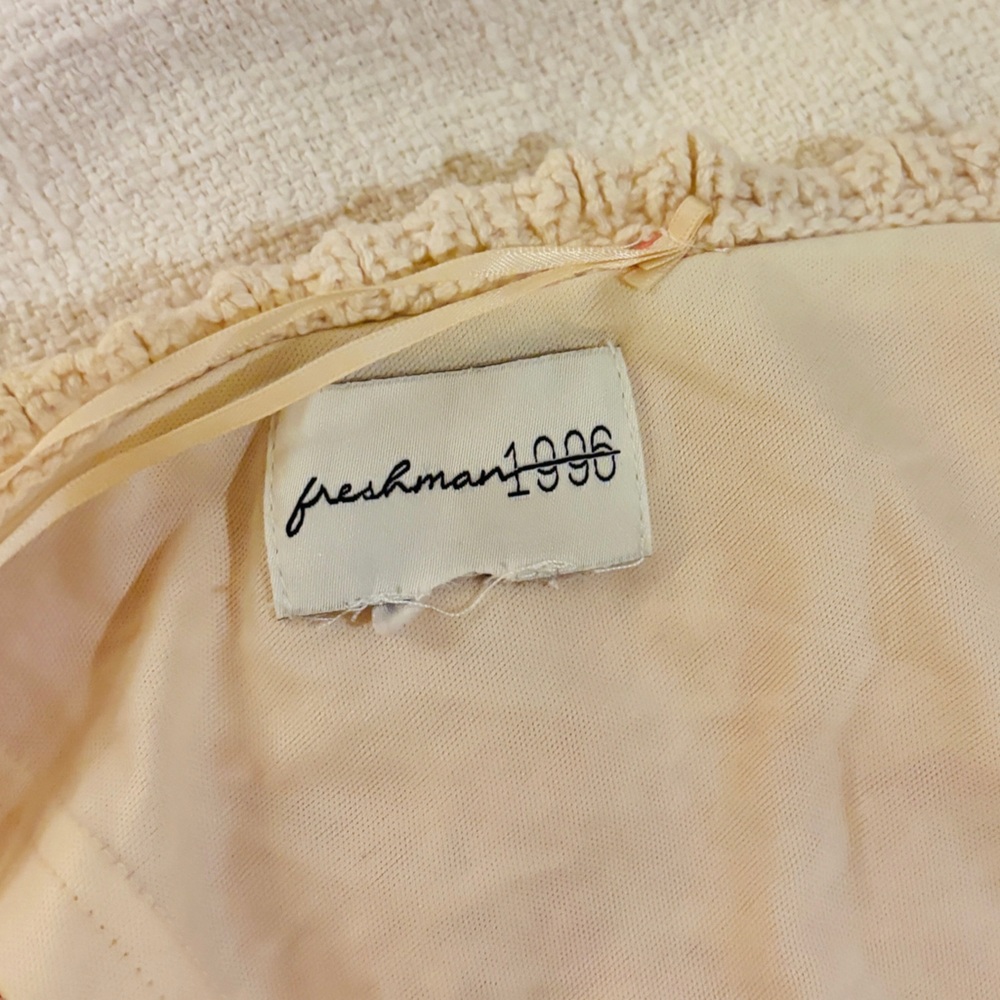 Freshman 1996 Pink Orange and White Cream Knit Two Piece Outfit Women’s XS - Picture 9 of 12